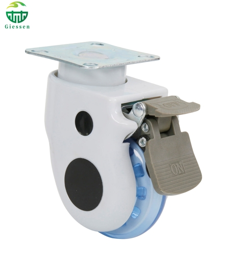 Heavy Quality PU Medical Twin Wheel Casters for Hospital Beds 3/4/5 Inch Swivel