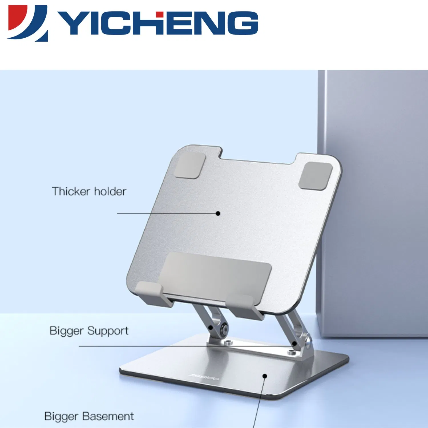 Ergonomic Computer Notebook Holder Foldable Metal Portable Laptop Stand Heavy Duty for up 13 to 17 Inch