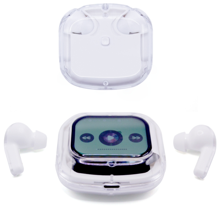 Bluetooth Multifunction Earphone Tws Wireless Headphone Touch Control in-Ear Earbuds White