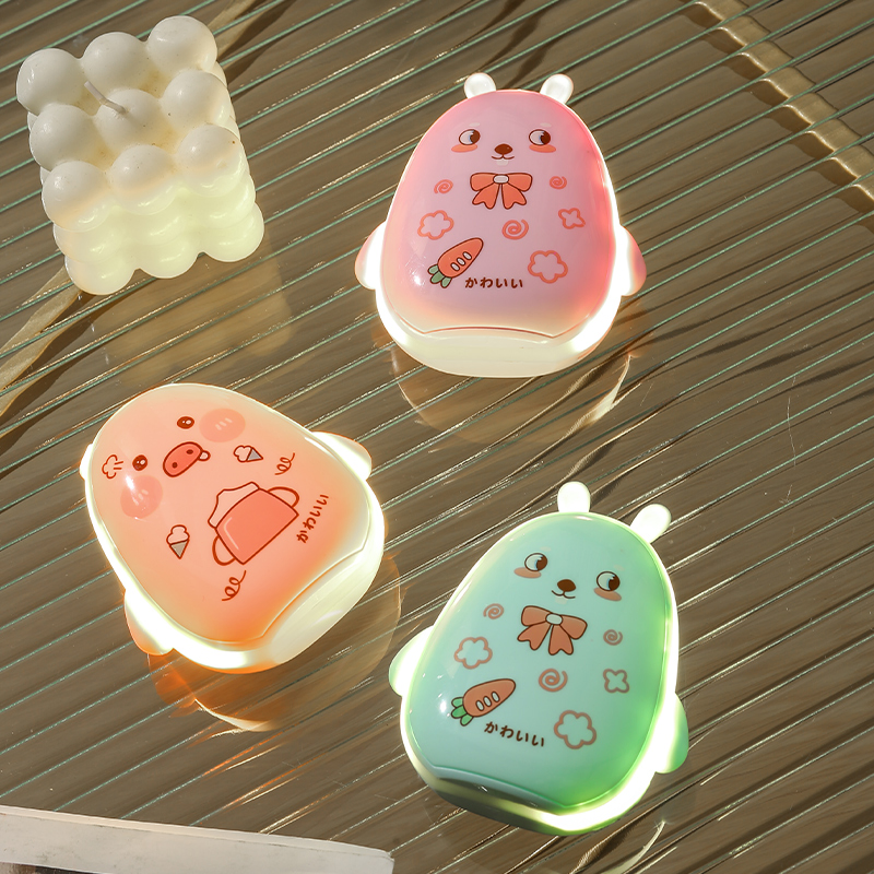 Cartoon Rabbit Beautiful Mirror Hand Warmers a Beautiful Mirror Hand Warmer for Both Adults and Children