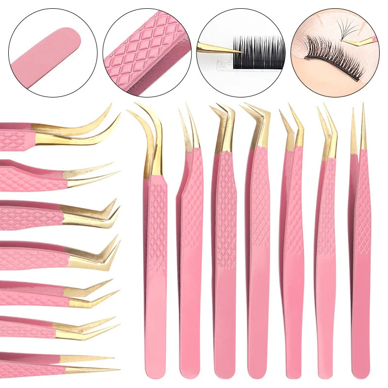 Mengfan Stainless Steel Tweezer False Eyelash Tweezers Factory OEM Customized Tweezer