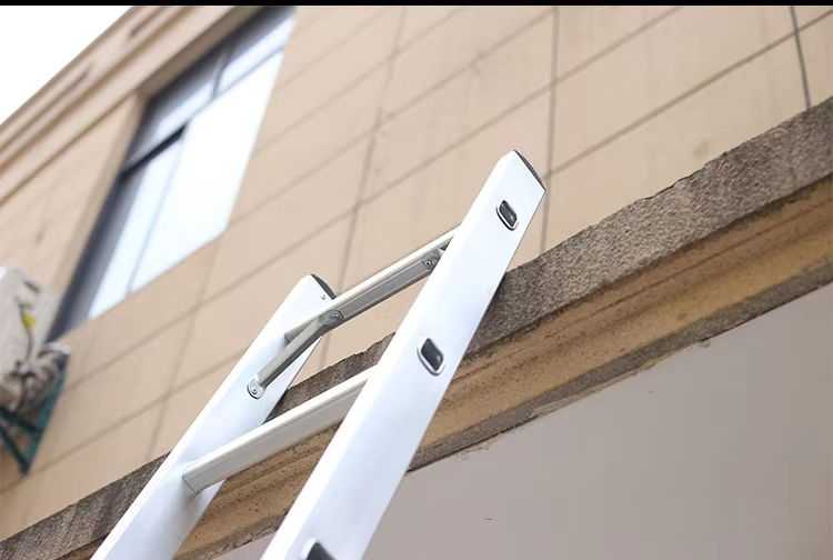 High Quality Aluminum Heavy Duty Stright Single Ladder for Industrial 14 Steps 4.2m