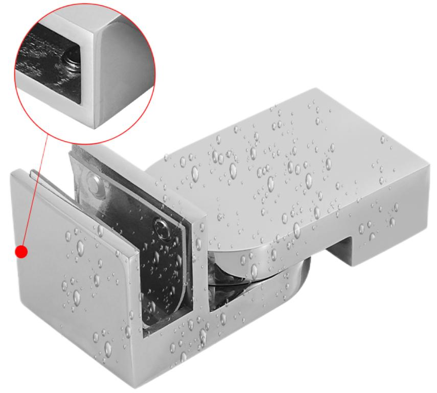 Bathroom Shower-Enclosure Hardware Accessories Patch-Fitting 304-Stainless-Steel Adjustable Swiveling Glass-to-Pipe Bracket