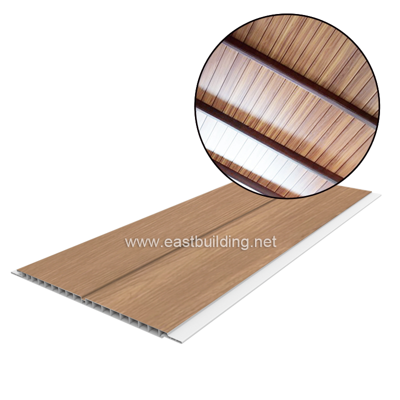 Dark Classical Wood Interior PVC Ceiling Panel