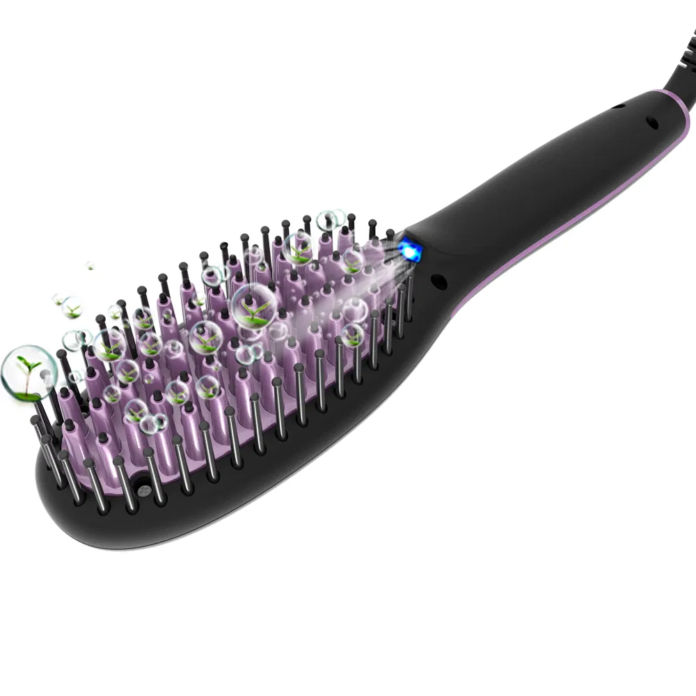 2019 Digital Temperature Control Ionic Electric Hair Brush (Q20)