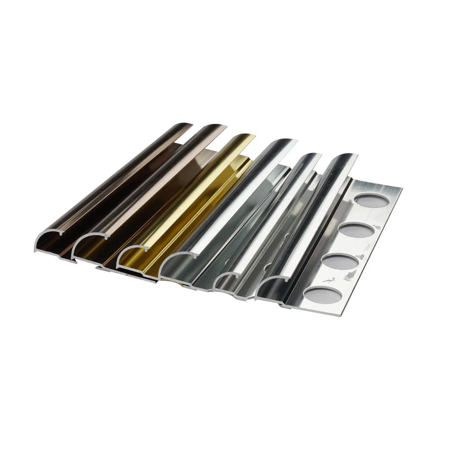 Aluminum Strip Listello Stainless Steel Stair Nosing Curved Sqaure Shape Tile Profile Aluminium Tile Trim