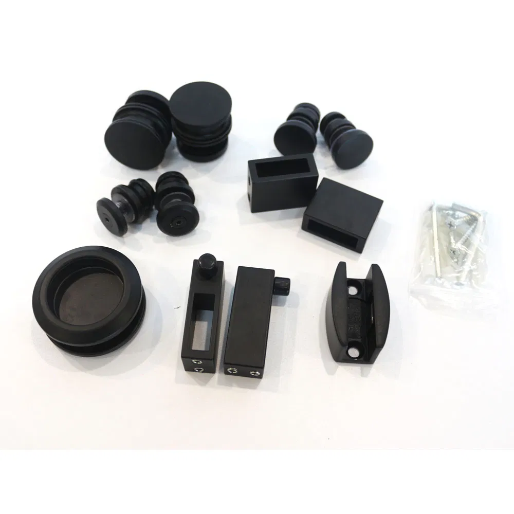 Matt Black Glass Door Slide System Shower Sliding Door Rollers System