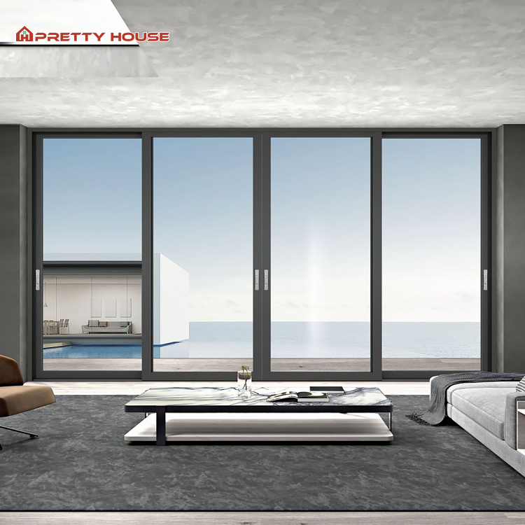 Heavy-Duty Commercial Energy Efficient Large Slide Door Waterproof Soundproof Glazed Doors