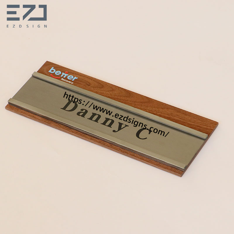 Ezd Custom Slider-in Wooden Door Sign Office Name Plates for Decor