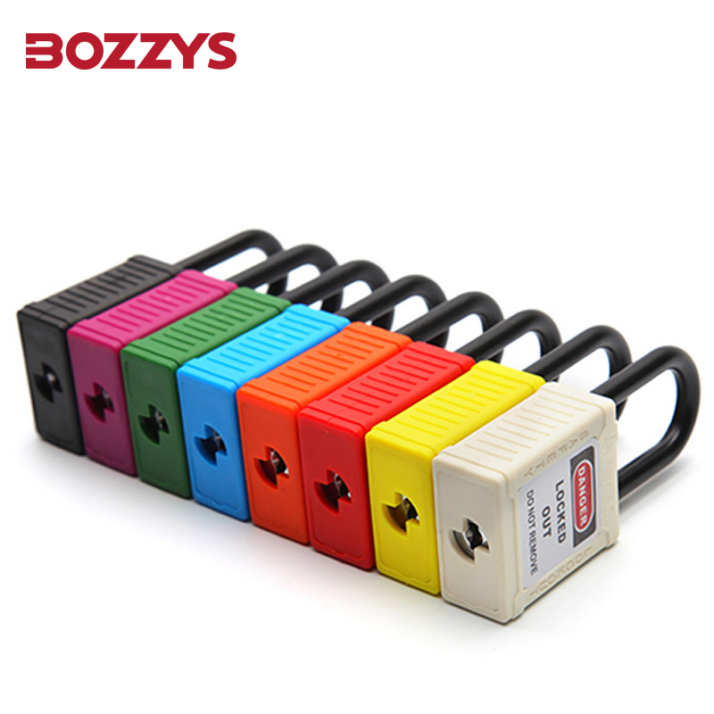 38mm Insulated Nylon Shackle Safety Padlock Lockout Padlock with Master Key