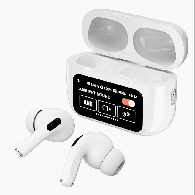 2025 New Design LED Touch Screen True Wireless Earbuds with Noise Cancelling for Gaming