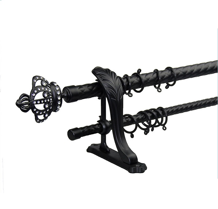 28+19mm Wholesale Luxury Factory Curtain Rods and Rails Accessories Adjustable Curtain Rod Set