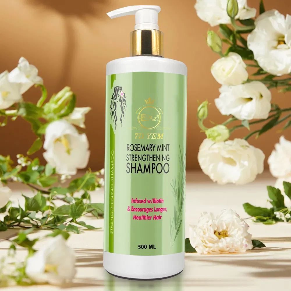 OEM Private Brand High Quality Natural Hair Care Hair Induction Cleaning Nourishing Organic Enhanced Rosemary Mint Shampoo