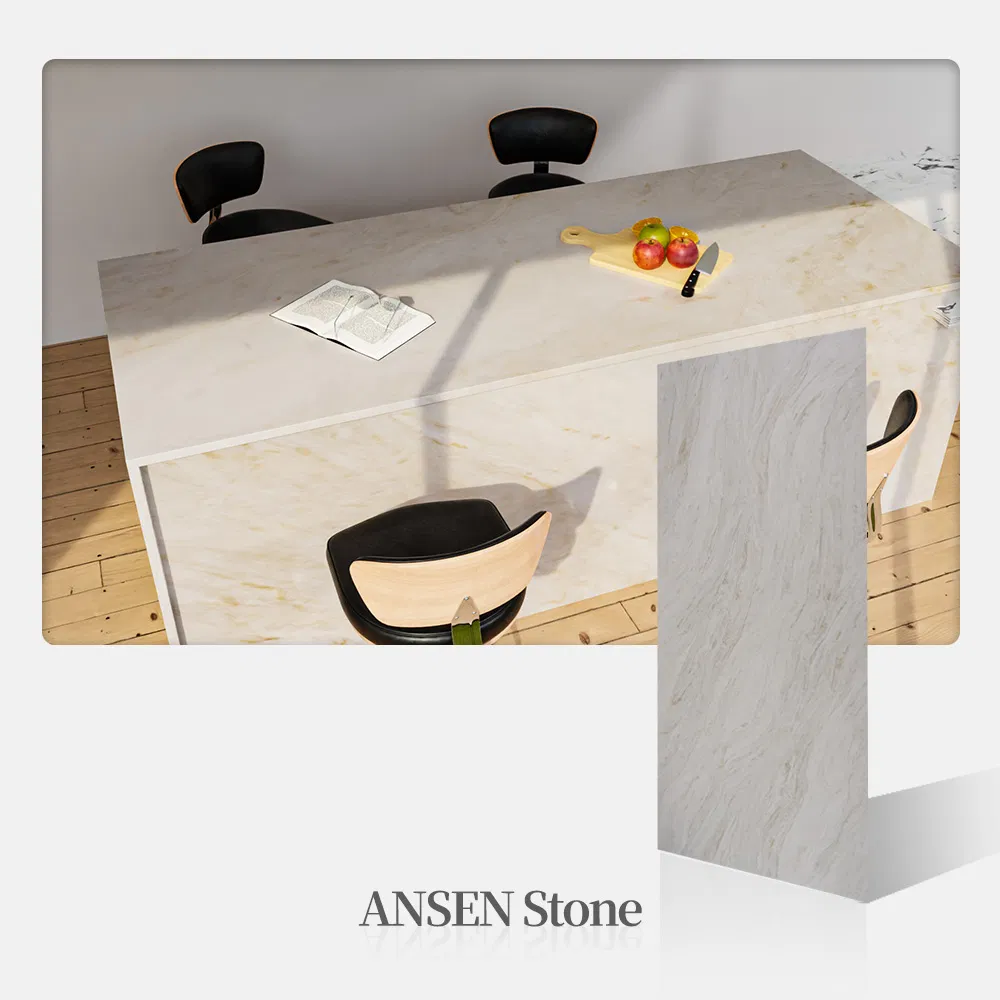 Taj Mahal Artificial Quartz Stone for Kitchen/Bathroom Countertop and Building Material