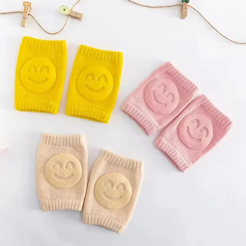 All Season New Style Cartoon Smiling Baby Socks Set Crawling Dispensing Knee Pad Anti-Slip Elbow Pads
