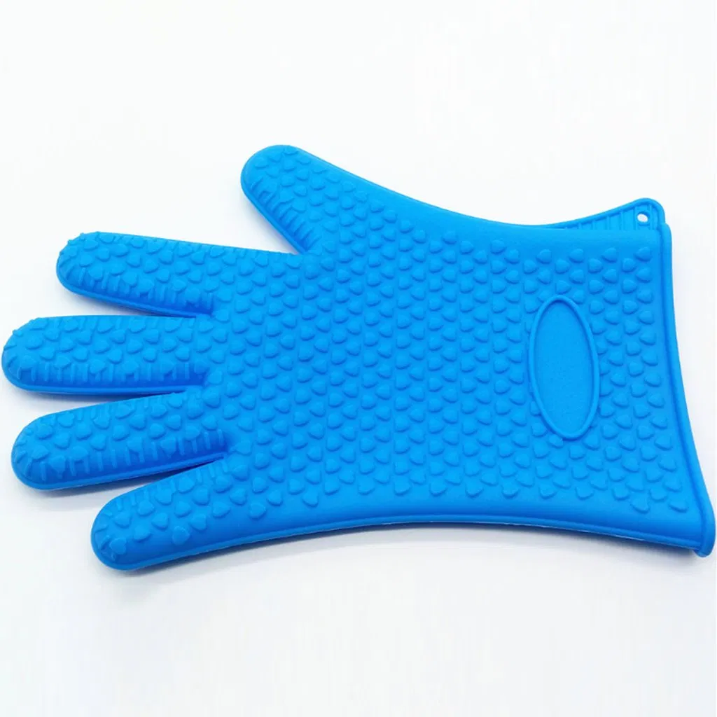 Reusable Non-Slip Silicone Oven Mitts Gloves with Thumb Protection Heat Resistant Glove