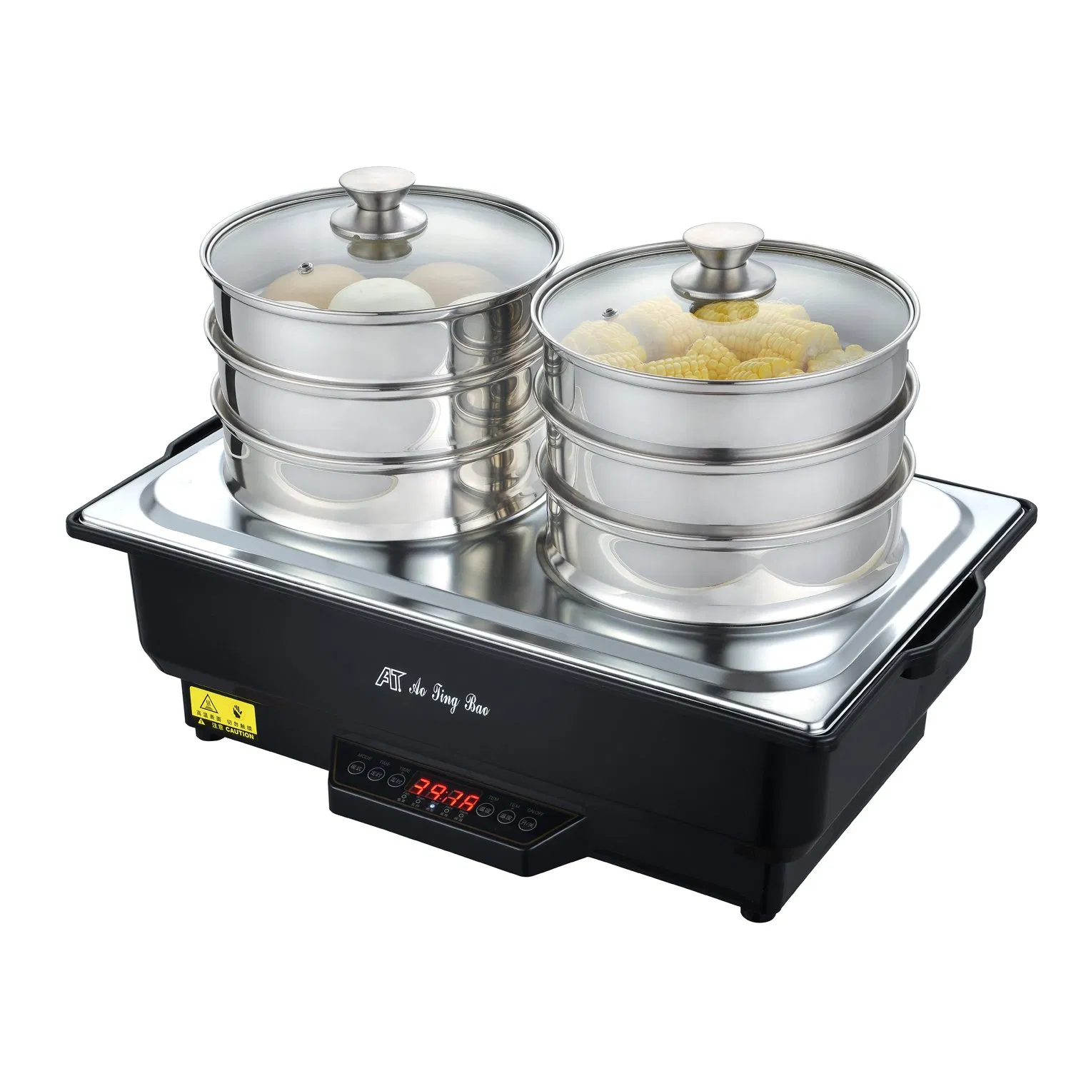 Commercial Buffet Stove Food Soup Electric Heater Warmer Steamer Chafing Dish