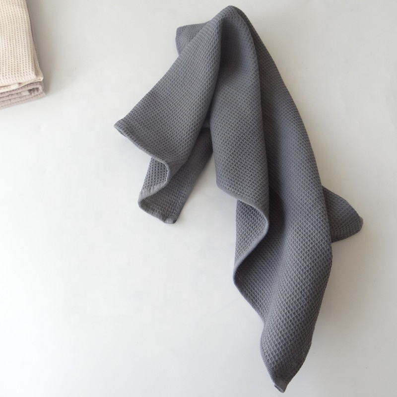 Plain Color Waffle Weave Cotton Kitchen Tea Dish Towels