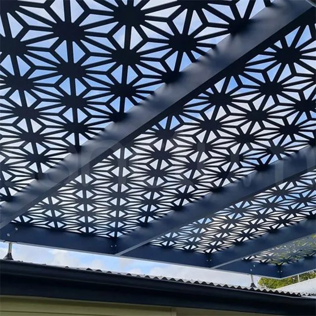 Hyper Durable Surface Finish 10 mm Roof Aluminum Perforated Screen Panel