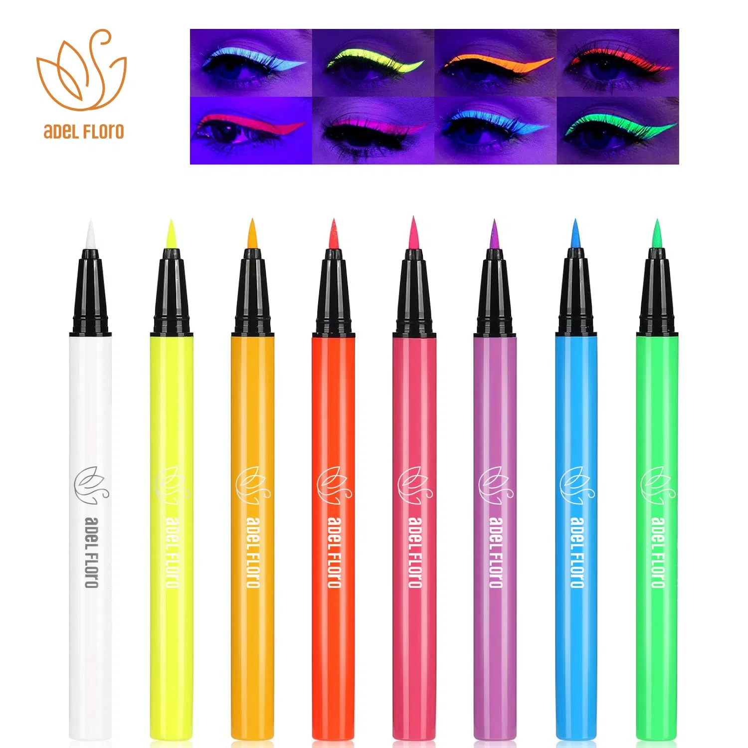 Waterproof Smudge-Proo Colored Gold Blue Red Orange Pink Neon Liquid Eyeliner