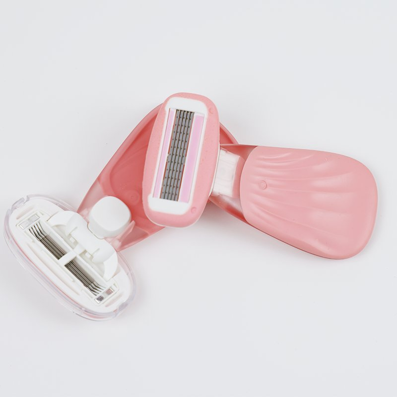 Wholesale OEM Customized Female Body Razor Five-Layer Blade with Lubricant Strip