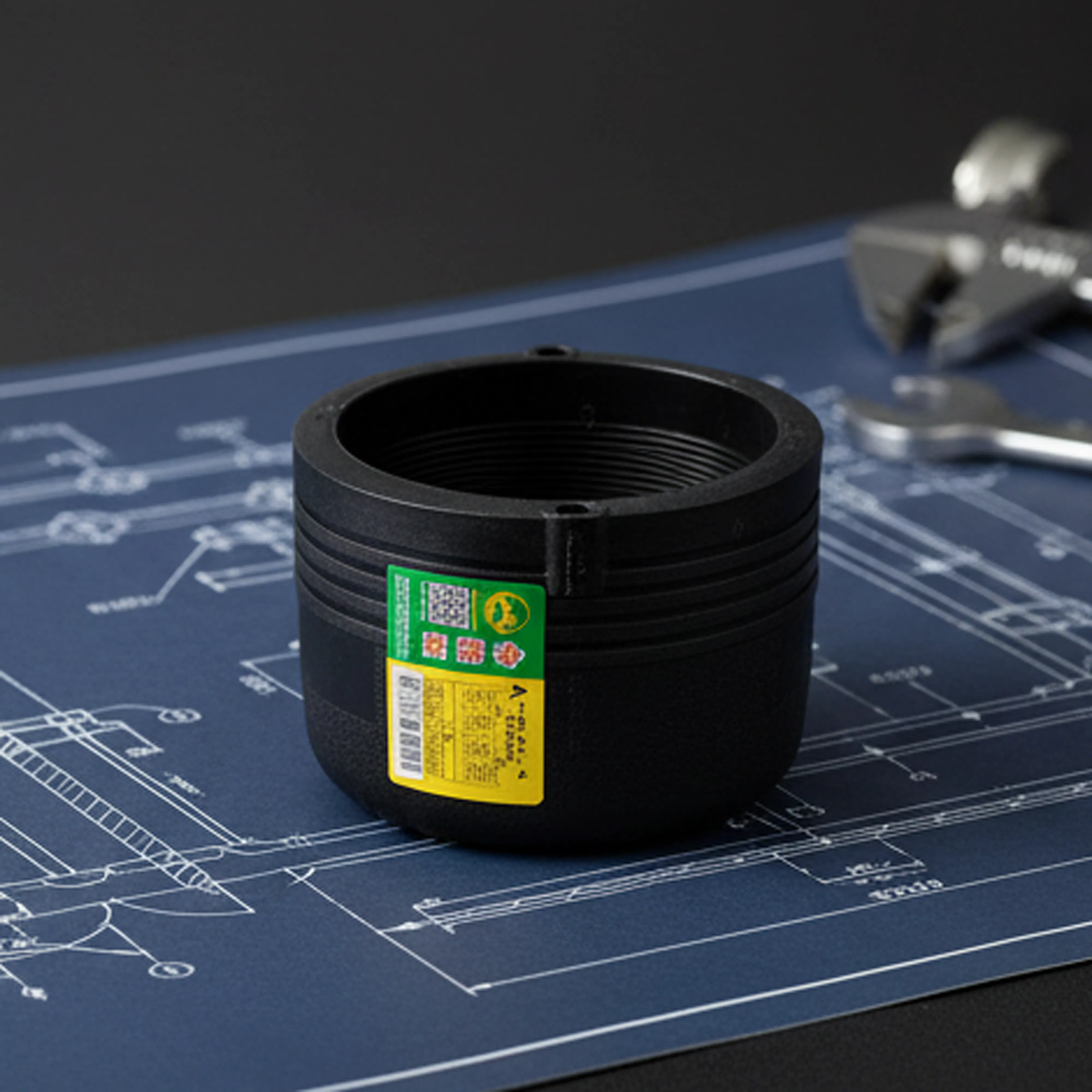 HDPE Pipe Fitting Electrofusion Fitting Electrofusion End Cap 50mm