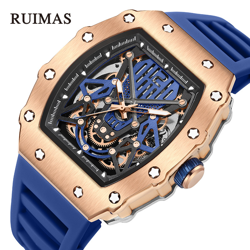 Hot-Selling Ruimas Brand Fashion Style Sport Business Waterproof Luminous Mechanical Watch