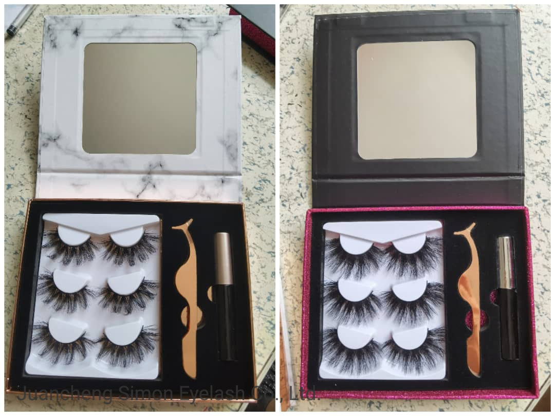 Fluffy Mink Eyelash Set with Eyelash Glue and Applicator