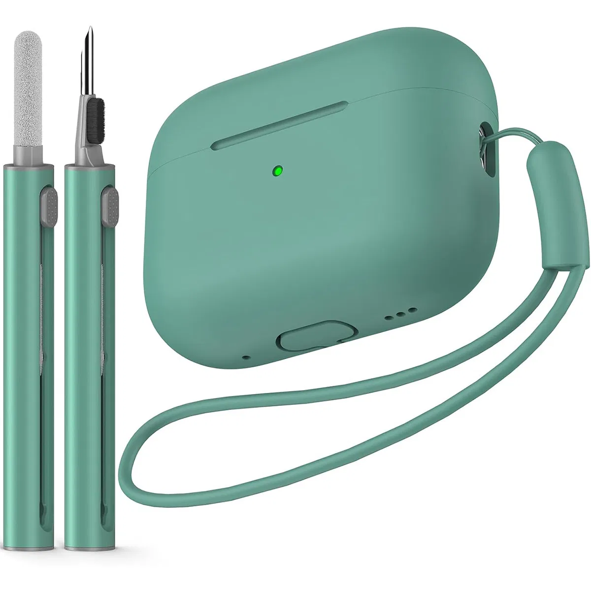 Чехол-банан для AirPods Pro 2 с кисточкой и карабином