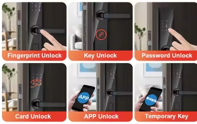 BLE Digital Touch Electronic Smart Door Locks Waterproof Outdoor Smart Lock with Fingerprint