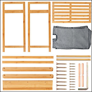 Dual Compartments Storage Laundry Hamper Bamboo Laundry Basket