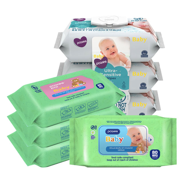 Eco-Friendly Flushable Paper Towels and Flushable Baby Wet Wipes Biodegradable Safe Hands Clean for Toilet Biological