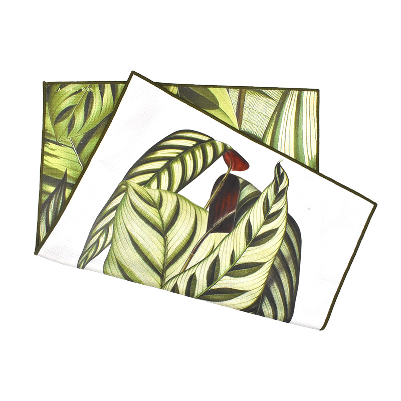 40X60cm Personalized Custom Microfiber Tea Towel Polyester Waffle Weave Tea Towel for Kitchen