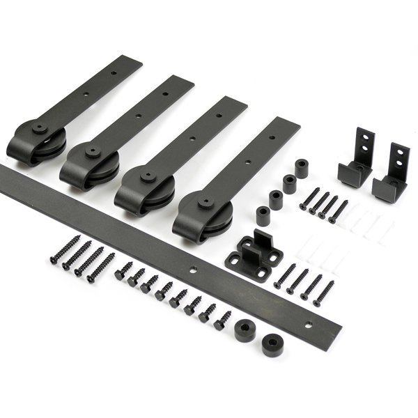 Black Sliding Door Track Mini Barn Door Hardware