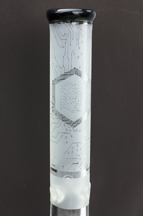 16" 9mm Electric Board Graphic Glass Water Rolling Paper Shisha Oil Burner