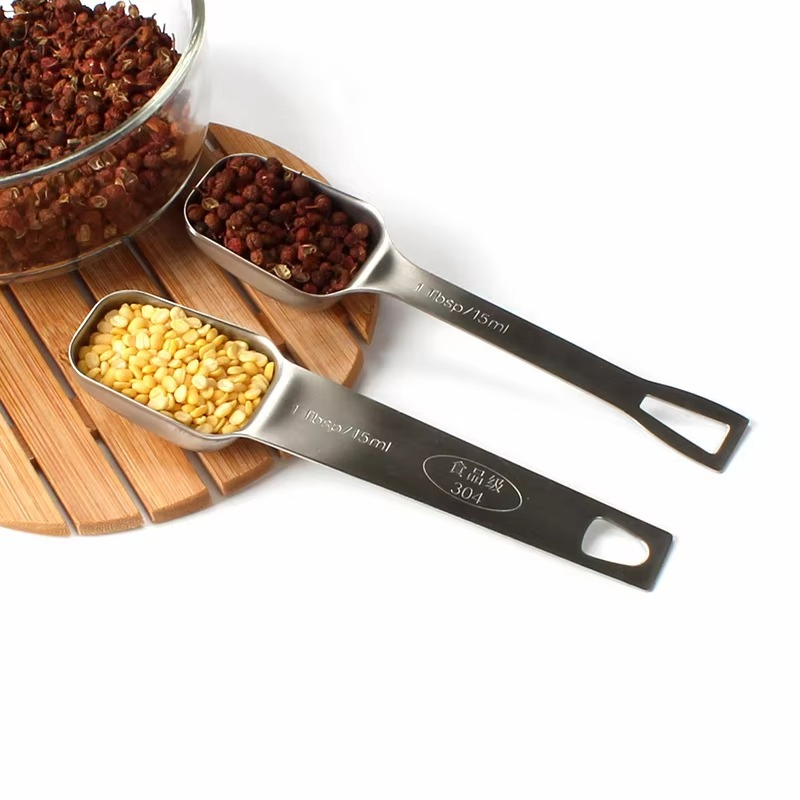 OEM Factory 15ml Square Measuring Spoon 304 Stainless Steel Kitchen Measuring Tool