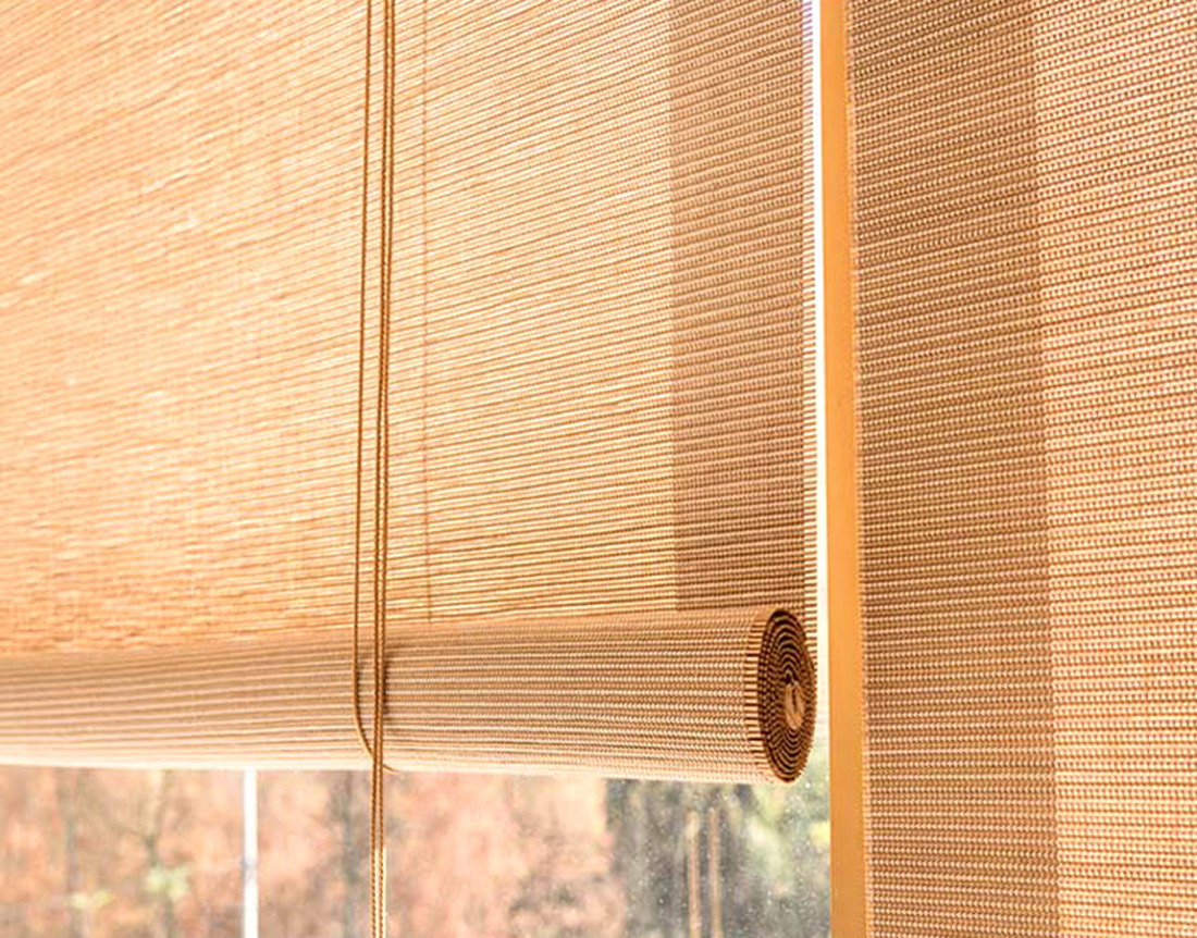 High Privacy Bamboo Curtains Window Rolling Blind