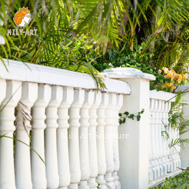 Custom Outdoor Decorative Marble Carving Fence Balcony Railings