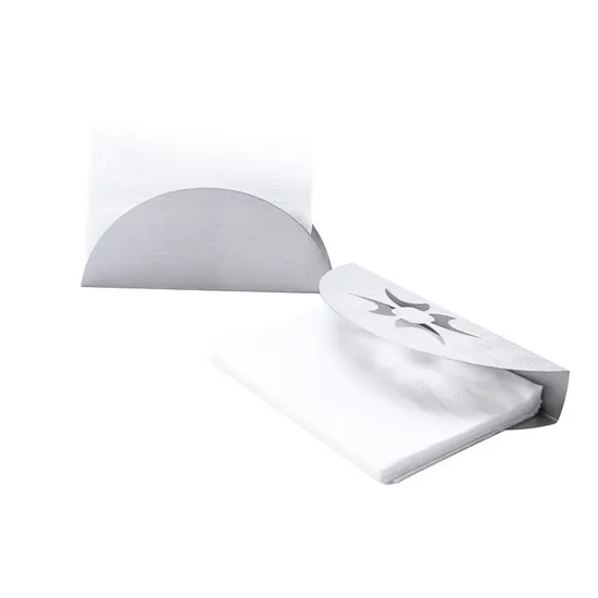 Stainless Steel Western Style Scalloped Tissue Box Paper Towel Napkin Holder W16_9