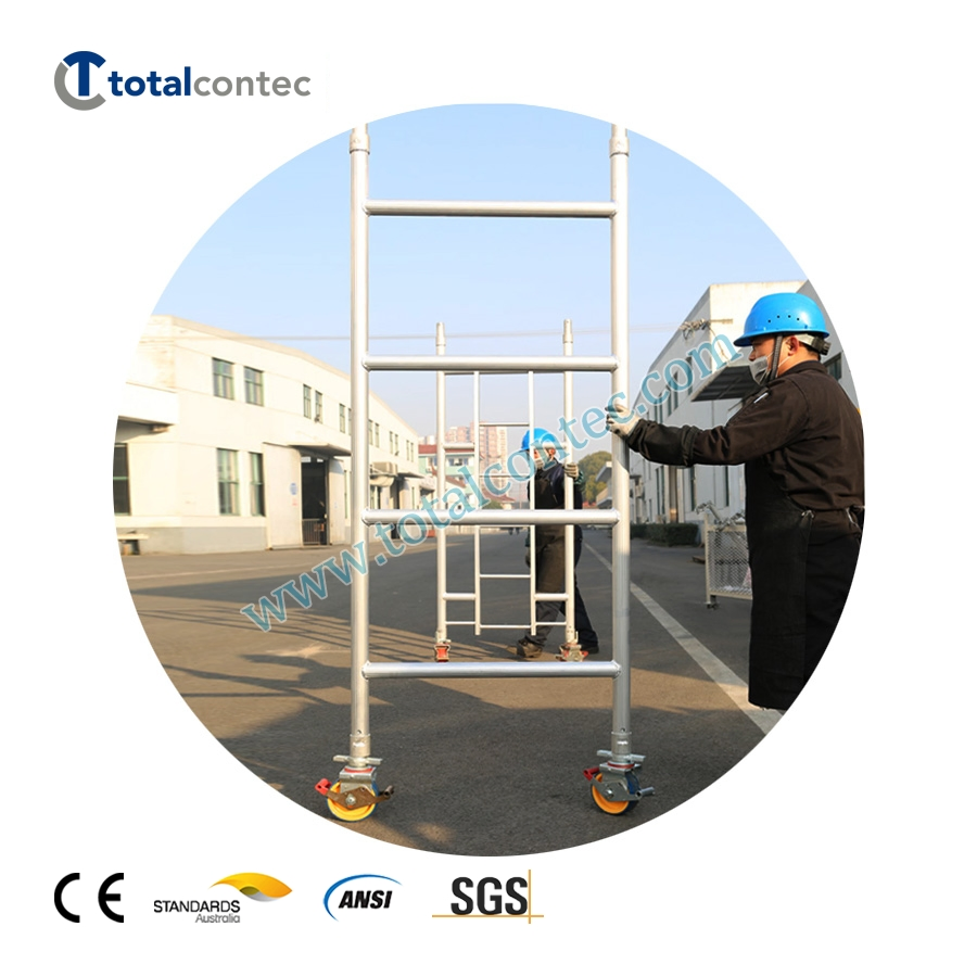 Customized Aluminum Portable Moving Scaffolding with Staircase
