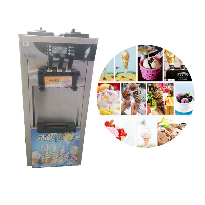 Уличная тележка для мороженого с 3 вкусами