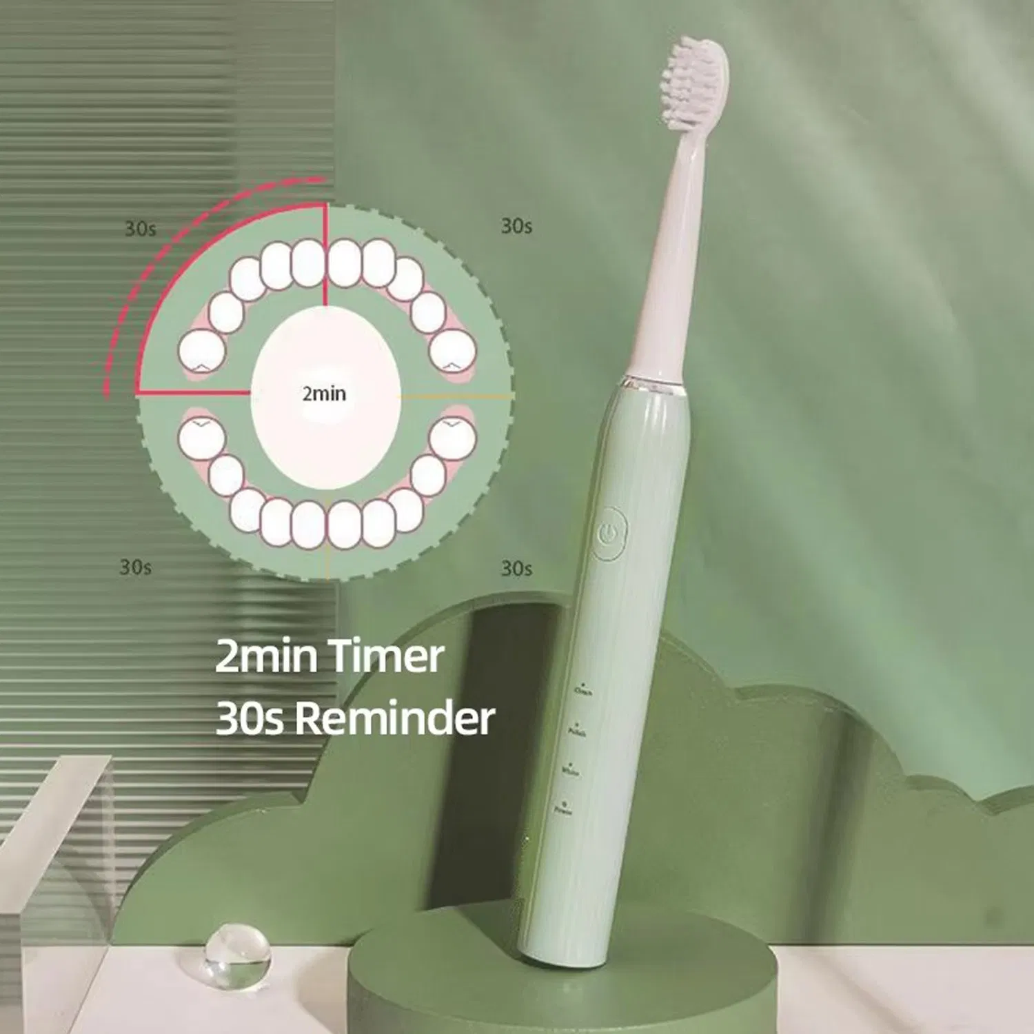Custom Teeth White Manufacturer Rechargeable Waterproof Sonic Electrical Toothbrush for Adults