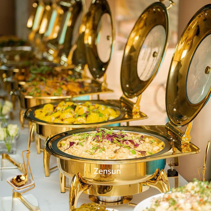 Elegant Stainless Steel Chafing Dish 4L 5L for Keeping Food Warm