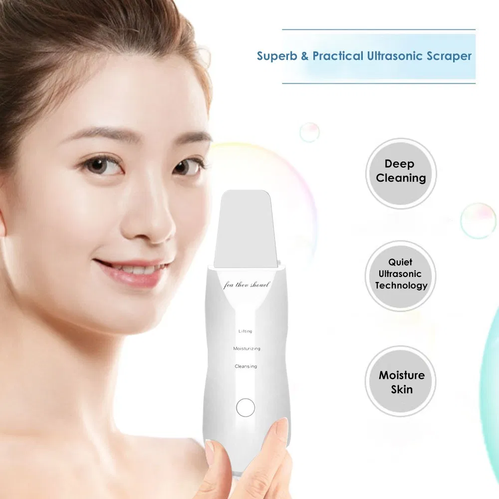 Home Use Beauty Care Massager Sonic Ultrasonic Peeling Scrubber for Skin Tightening