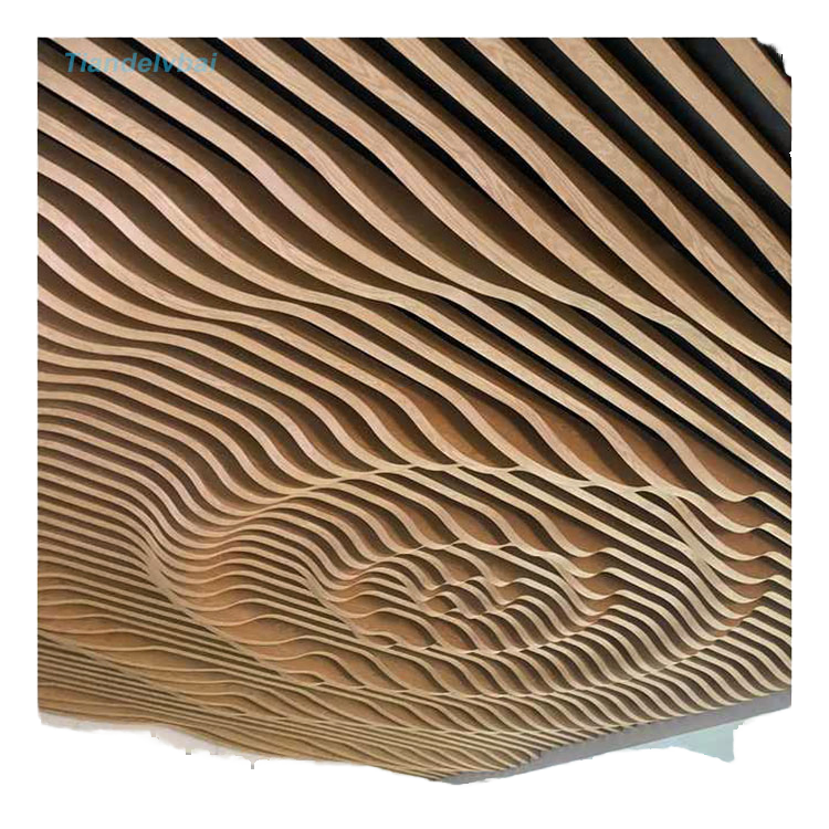Interior Decoration Materials Curved Aluminium Art Ceiling Panel Suspended
