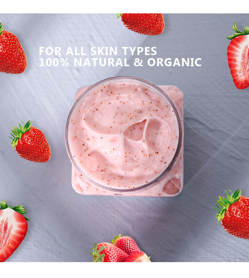 Beauty Cosmetics Skin Care Deep Cleaning Bath Salt Strawberry Body Scrub Facial Scrub