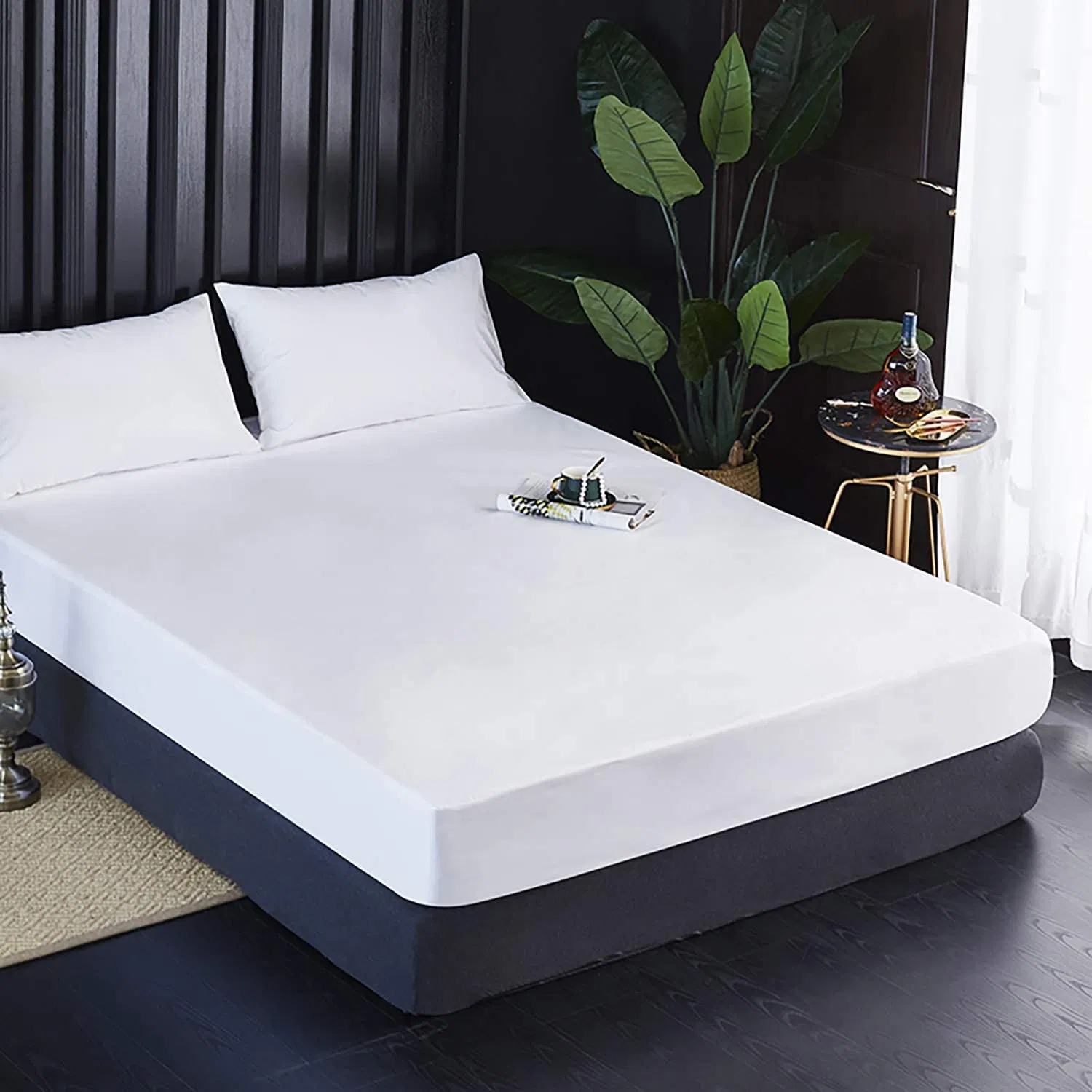 White Quilted Waterproof Mattress Protector