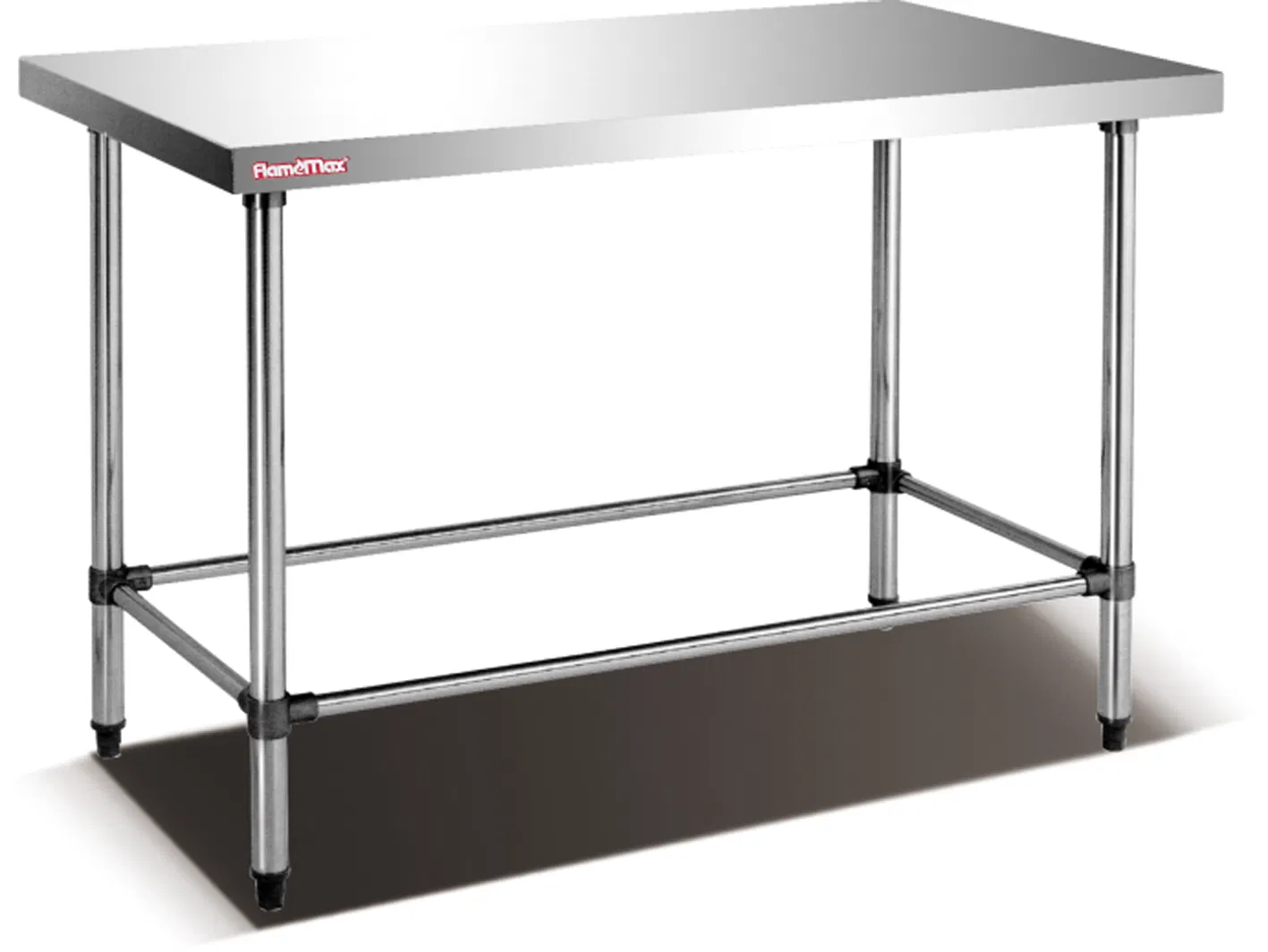 2-Deck Stainless Steel Work Table with Under Shelf