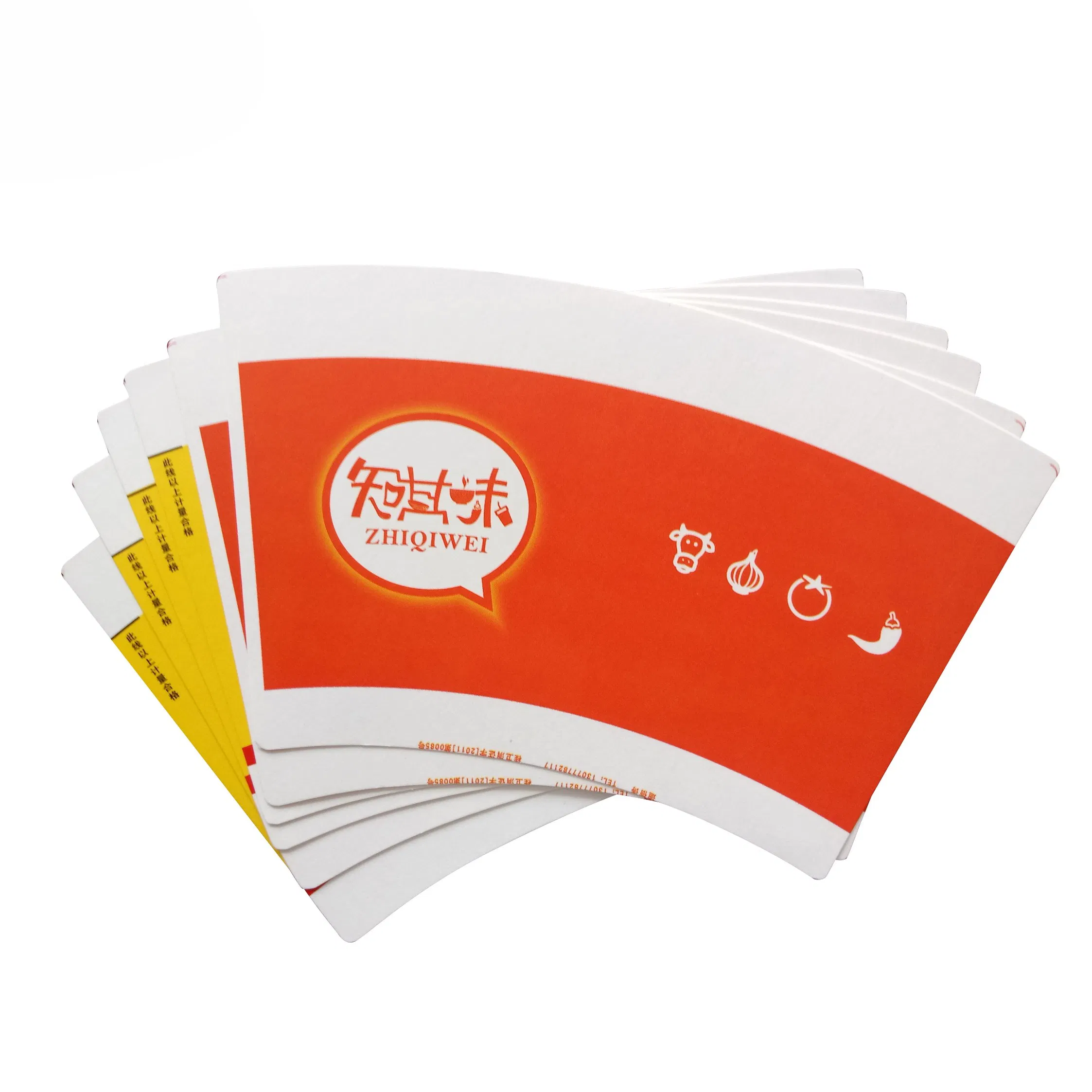 Custom Colorful Paper Cup Fan for Disposable Paper Cup