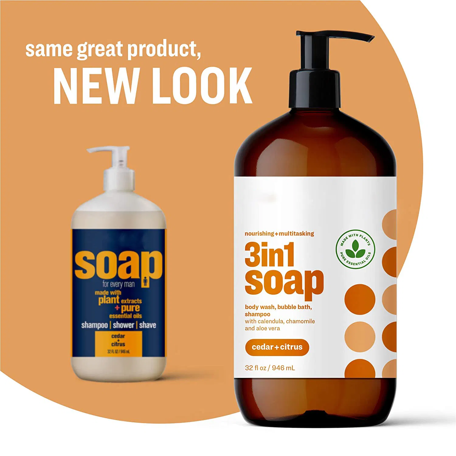 Beauty Cosmetics Skin Care 3-in-1 Soap Boby Shampoo and Body Wash